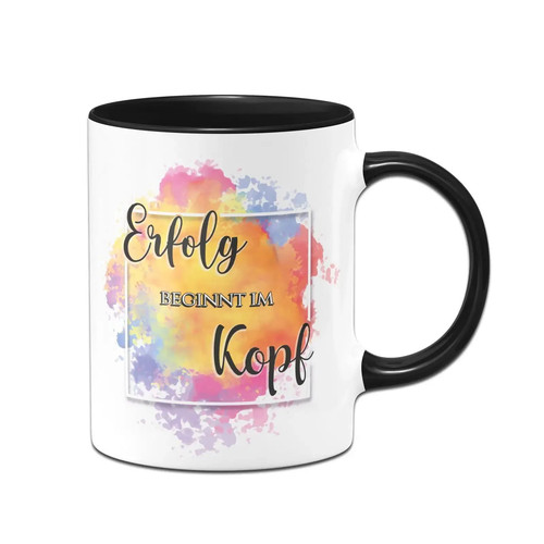 Tasse erfolg beginnt kopf - beginnt, im