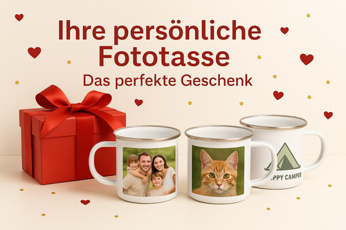 Emaille tasse fototasse - emaille,