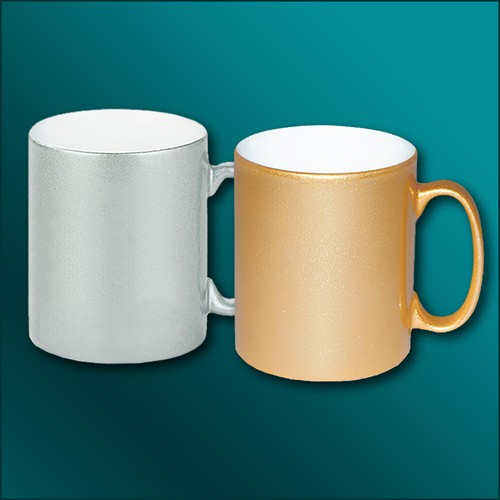 Keramiktasse metallic look - keramiktasse, metallic-look