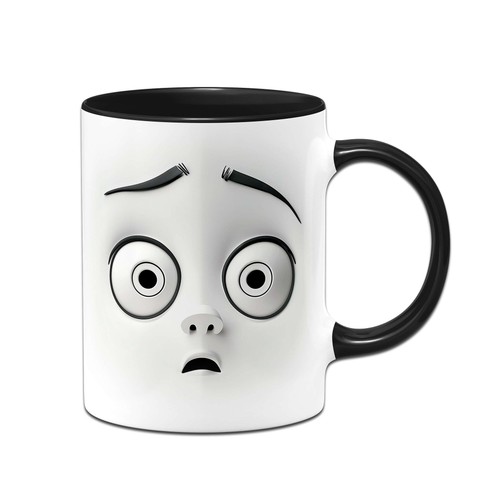Tasse unsicheres gesicht - tasse,