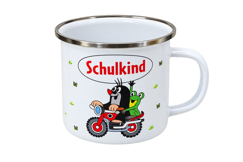 Schulkind emaille tasse - schulkind,