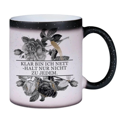 Glitzer zaubertasse klar bin - zaubertasse,