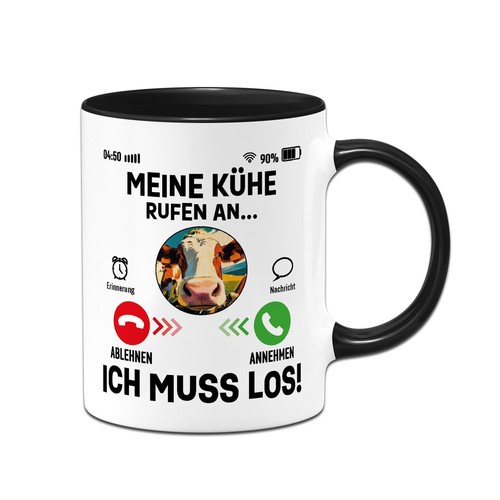 Tasse mit spruch - meine, kühe
