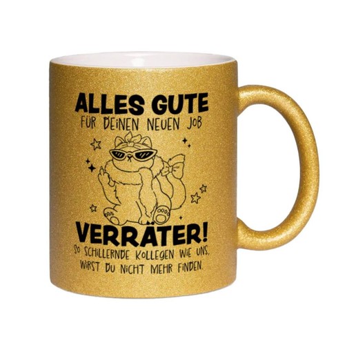 Glitzertasse mit spruch - glitzertasse,