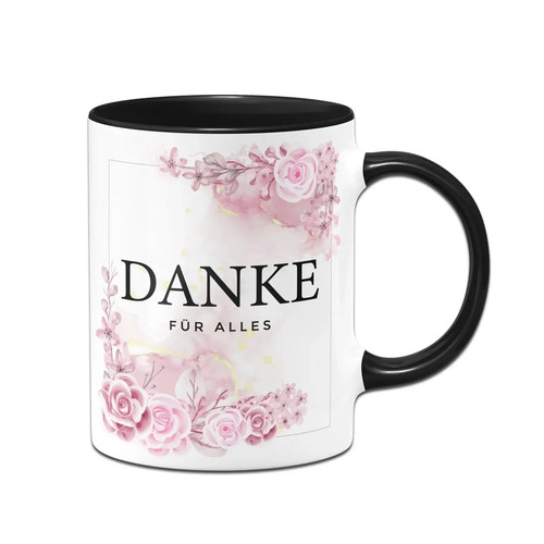 Spruchtasse danke für - für, alles