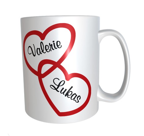 Tasse herzen wunschnamen - herzen, m.