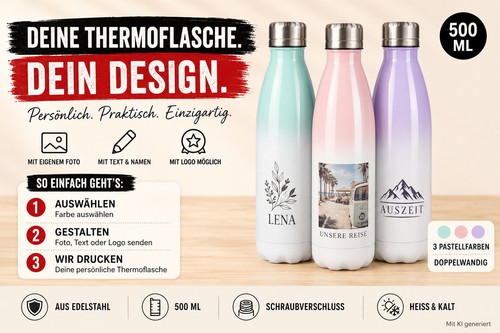 Personalisierte thermoflasche - personalisierte,